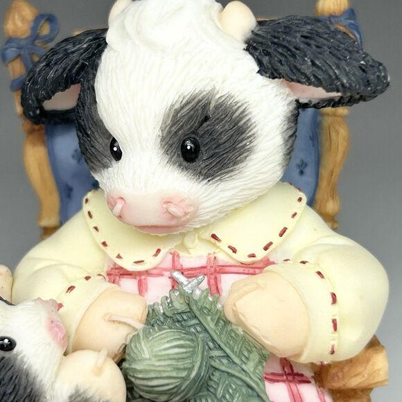 Enesco Mary's Moo Moos Yarning For Moo-Mies Attention Early Release COMPLETE CIB - Picture 2 of 15